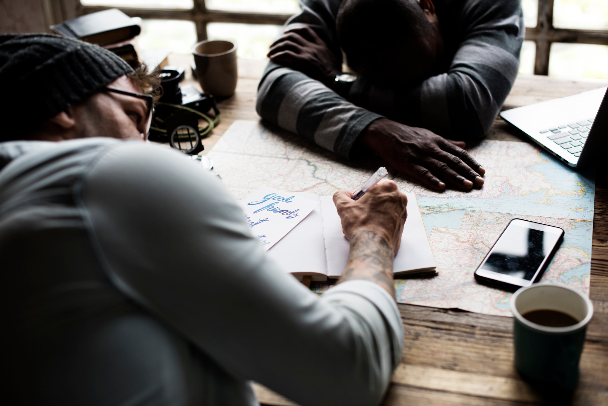 Men planning the journey